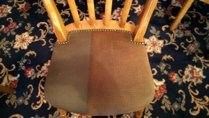 Dining Chair Upholstery Half Cleaned